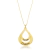 Colar Personalizado Aros Gotas com Nomes Folheado a Ouro 18k