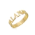 Anel Personalizado de Nome Folheado a Ouro 18k