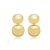 Brinco Meia Bola Oca Folheado a Ouro 18k