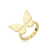 Conjunto Borboleta Folheado a Ouro 18k