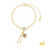 Pulseira Estrela do Mar Folheado a Ouro 18k.