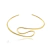 Choker em formato S ondulado folheado a douro 18k