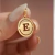Colar Personalizado de Placa Vazada Com A Letra Inicial Folheado A Ouro 18k