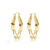 Brinco Argola com Aros Torcidos Folheado a Ouro 18k