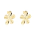 Brinco Chapa Flor Ondulada Folheado a Ouro 18k - loja online