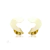 Brinco Chapa Formato em C Curvado Folheado a Ouro 18k