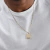 Colar Masculino Pingente Pai e Filho Com Gravação Folheado A Ouro 18k