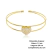 Bracelete Com Aros e Coração Cravejado Folheado a Ouro 18k. - comprar online