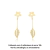 Brinco Flor E Folha Na Corrente Folheado A Ouro 18k - Nanda Jóias Personalizadas e Folheadas a Ouro