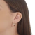 Brinco Argola Click Oval Cravejada Folheado a Ouro 18k