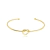 Bracelete Fino Nó Folheado a Ouro 18k.
