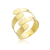 Anel Aros Arredondados Folheado a Ouro 18k.