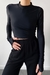 POLERA LYCRA CORTA NEGRA