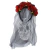 Vincha con Velo Flores "Catrina"