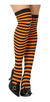 Medias Bucaneras Rayadas Negro y Naranja 68cm - comprar online