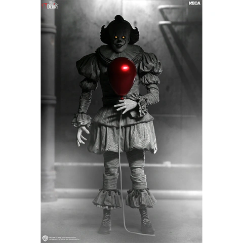NECA IT: Welcome To Derry 7" Scale Figures - Ultimate Black And White Pennywise