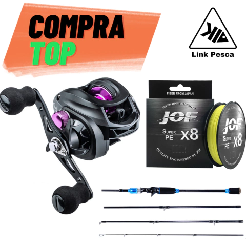 KIT Tucunaré Basic - As Melhores Carretilhas, Varas, Linhas e Iscas você encontra aqui na LinkPesca