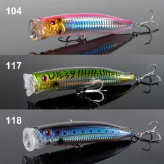 Imagem do Kit com 3 iscas Popper Distance 100mm 19g