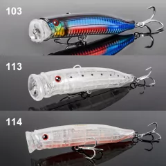 Kit com 3 iscas Popper Distance 120mm 28g - As Melhores Carretilhas, Varas, Linhas e Iscas você encontra aqui na LinkPesca