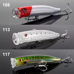 Kit com 3 iscas Popper Distance 120mm 28g na internet