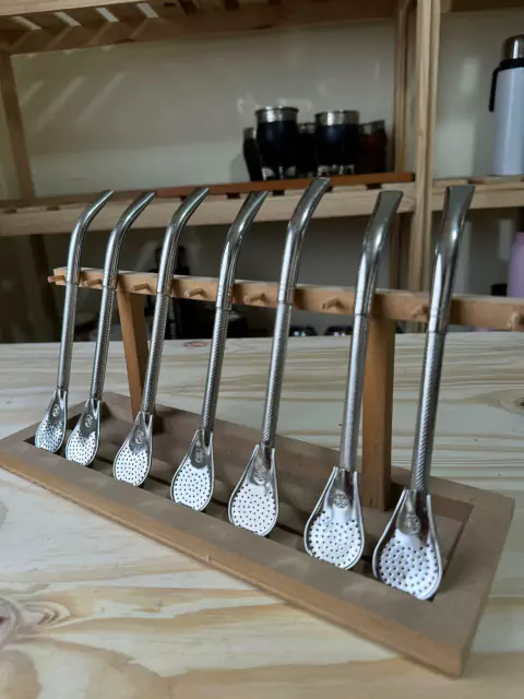 BOMBILLA PICO DE LORO ACERO INOX CINCELADA - comprar online