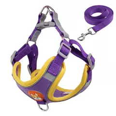 Conjunto de arnés y correa ajustable para perro y gato - Veterinaria Bichos Company