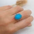 Anillo de Plata con Turquesa de Arizona - Apapacha Tienda