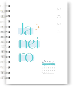 Kit de divisórias com calendários e abas adesivas 2025