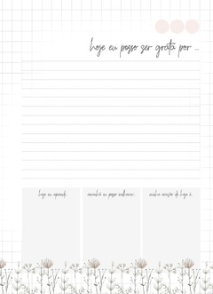 Miolo Impresso A5 para Caderno da Gratidão Floral
