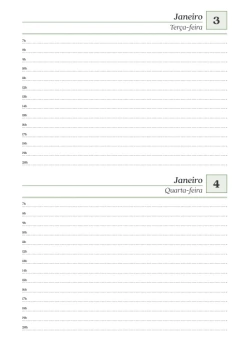 Miolo Impresso A5 para agenda masculina ou feminina 2024 - 2 dias por página - Tudo Para Encadernação