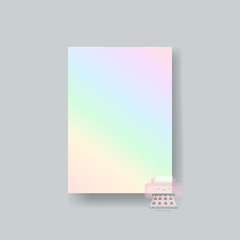 Miolo / Refil Pontilhado Rainbow - Linhas Brancas - Caderno de discos