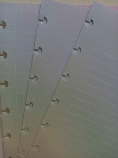 Miolo / Refil Pautado Rainbow - Linhas Brancas - Caderno de discos