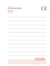 Miolo de Agenda 1 dia por página - 85x113mm