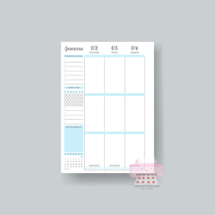 Refil de Planner 2024 - Modelo Box - Ideal para caderno de discos, tipo sistema inteligente