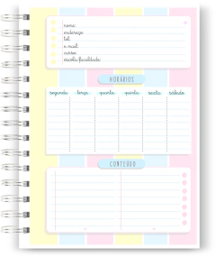 Miolo Impresso para Caderno Pautado de 10 matérias