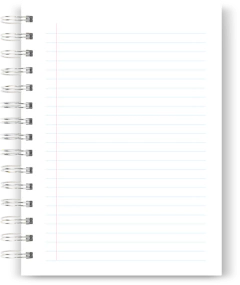 Miolo Impresso para Caderno Pautado de 10 matérias - Tudo Para Encadernação