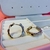 ARGOLA MEDIA - DUPLO BANHO - TENDENCIA - DOURADO E PRATA - comprar online