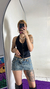MINI SKIRT Y2K JEANS FLOWERS - comprar online