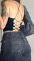 Upcycling Top Lauren Black Autoral - loja online