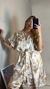 VINTAGE CGC CONJUNTO HOBBY + SLIP DRESS FLOWERS PEARL na internet