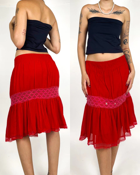 MIDI SKIRT CAMPO RED