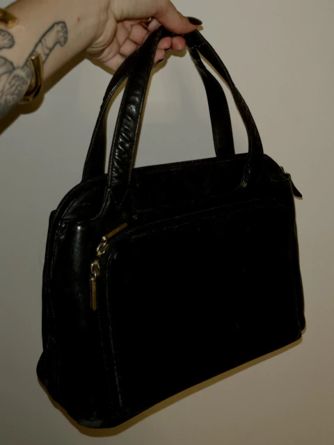 VINTAGE BAG COURO BLACK