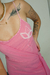 VINTAGE MIDI DRESS FAIRY PINK C/ APLICAÇÕES HANDMADE - comprar online