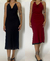 VINTAGE MIDI DRESS RED & BLACK (dupla face)