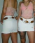 MINI SKIRT WHITE JEANS Y2K