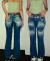 Y2K PANTS FLOWERS JEANS
