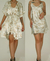 VINTAGE CGC CONJUNTO HOBBY + SLIP DRESS FLOWERS PEARL
