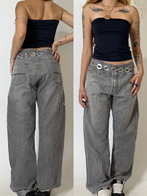 VINTAGE BAGGY CINZA JEANS