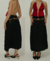 UPCYCLING MIDI SKIRT BLACK AUTORAL