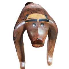 Banco Indígena Macaco - Mehinaku - 50 x 36 x 143 cm - 33 kg - comprar online